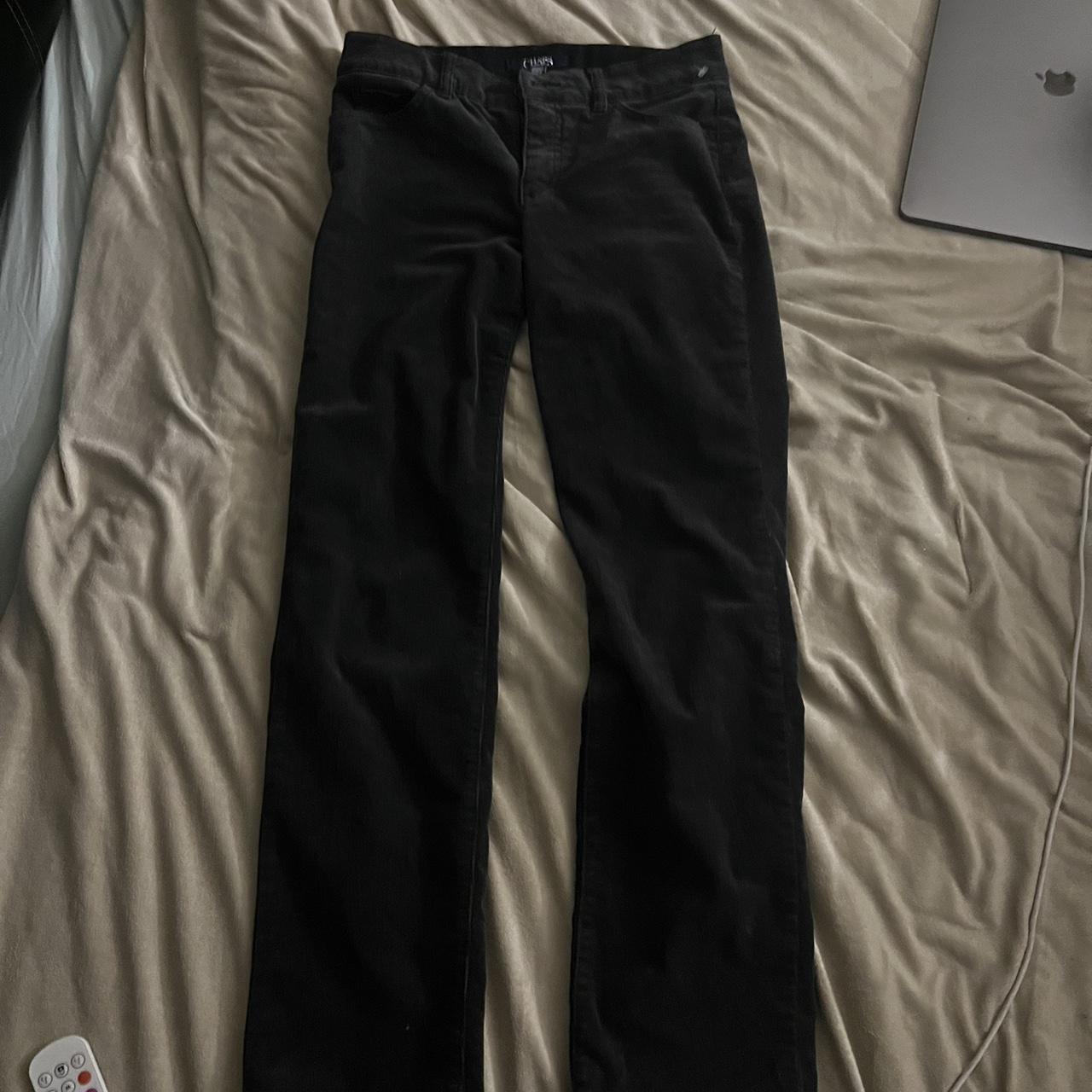 grey straight leg corduroy pants size:... - Depop