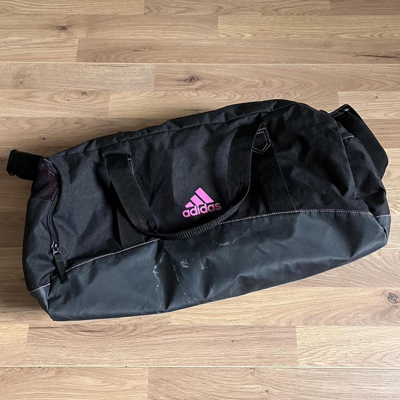 Black hot pink sport duffle bag From Adidas with