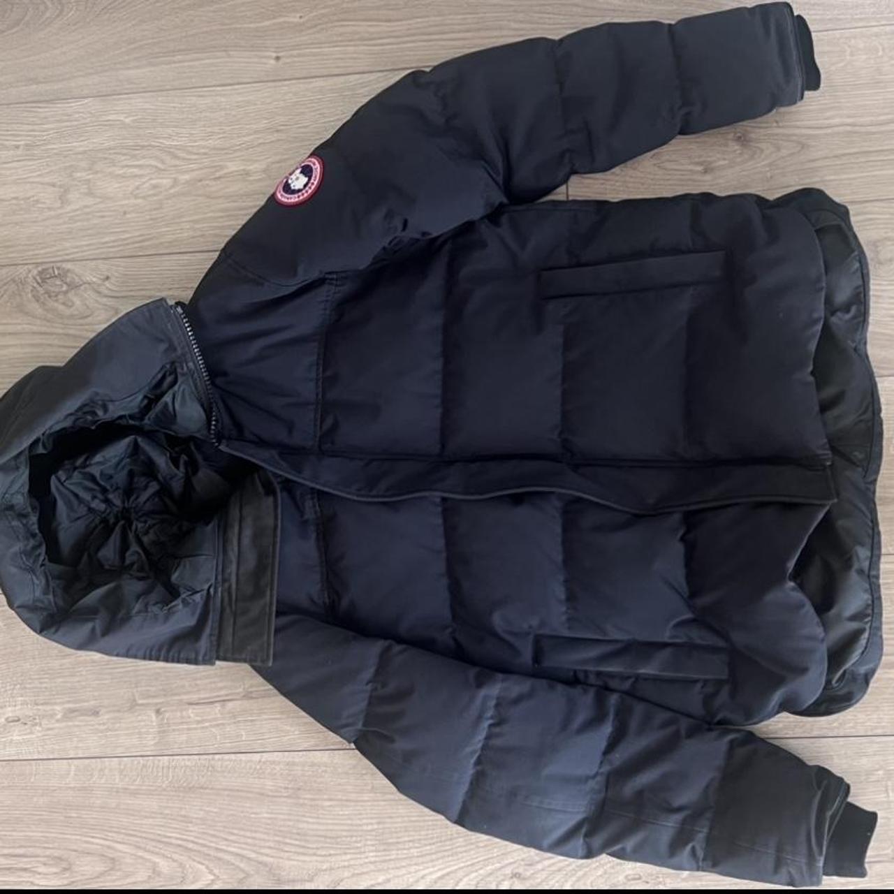 Canada Goose hooded coat with some minor fading due. Depop