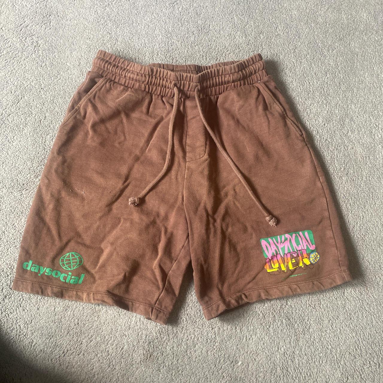 ASOS graphic shorts Super comfy brown shorts from... Depop