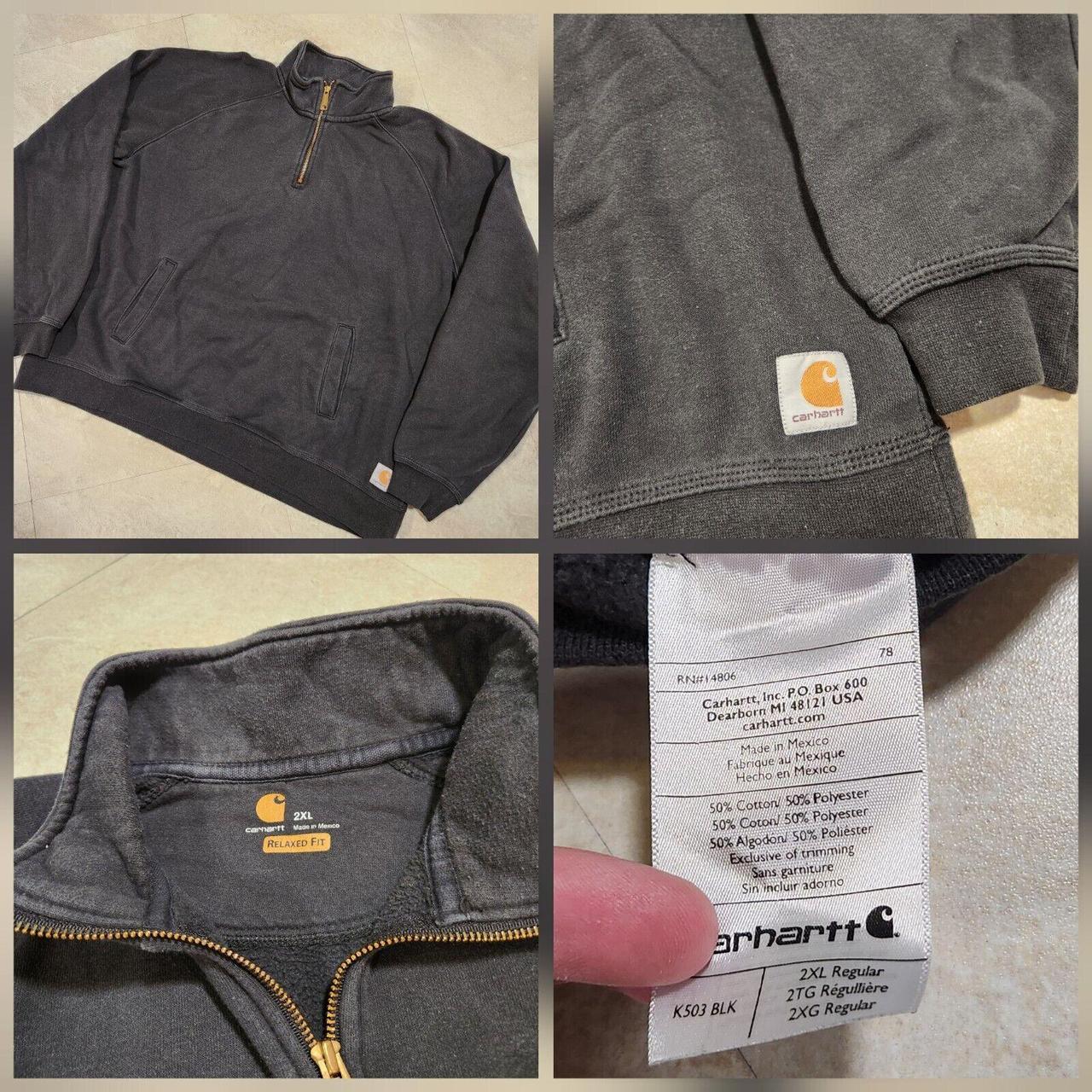 Selling Carhartt Mens 2XL Relaxed Fit Black Pullover. Depop