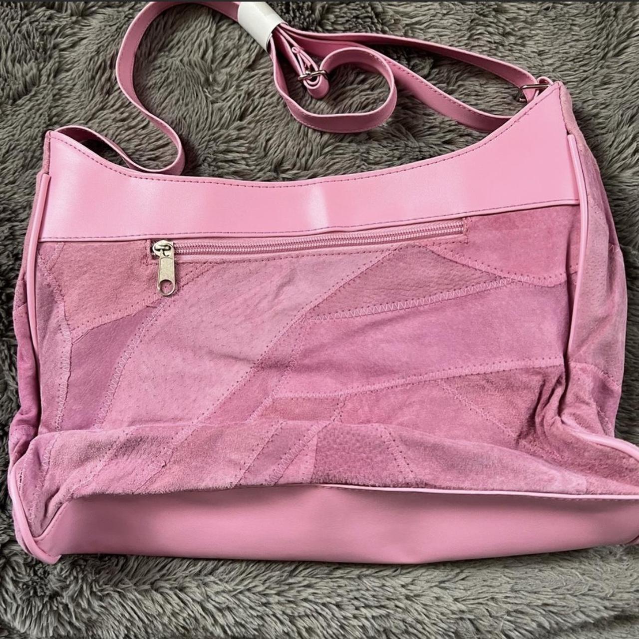 Retro Haband Pink Suede Pocketbook Brand... Depop