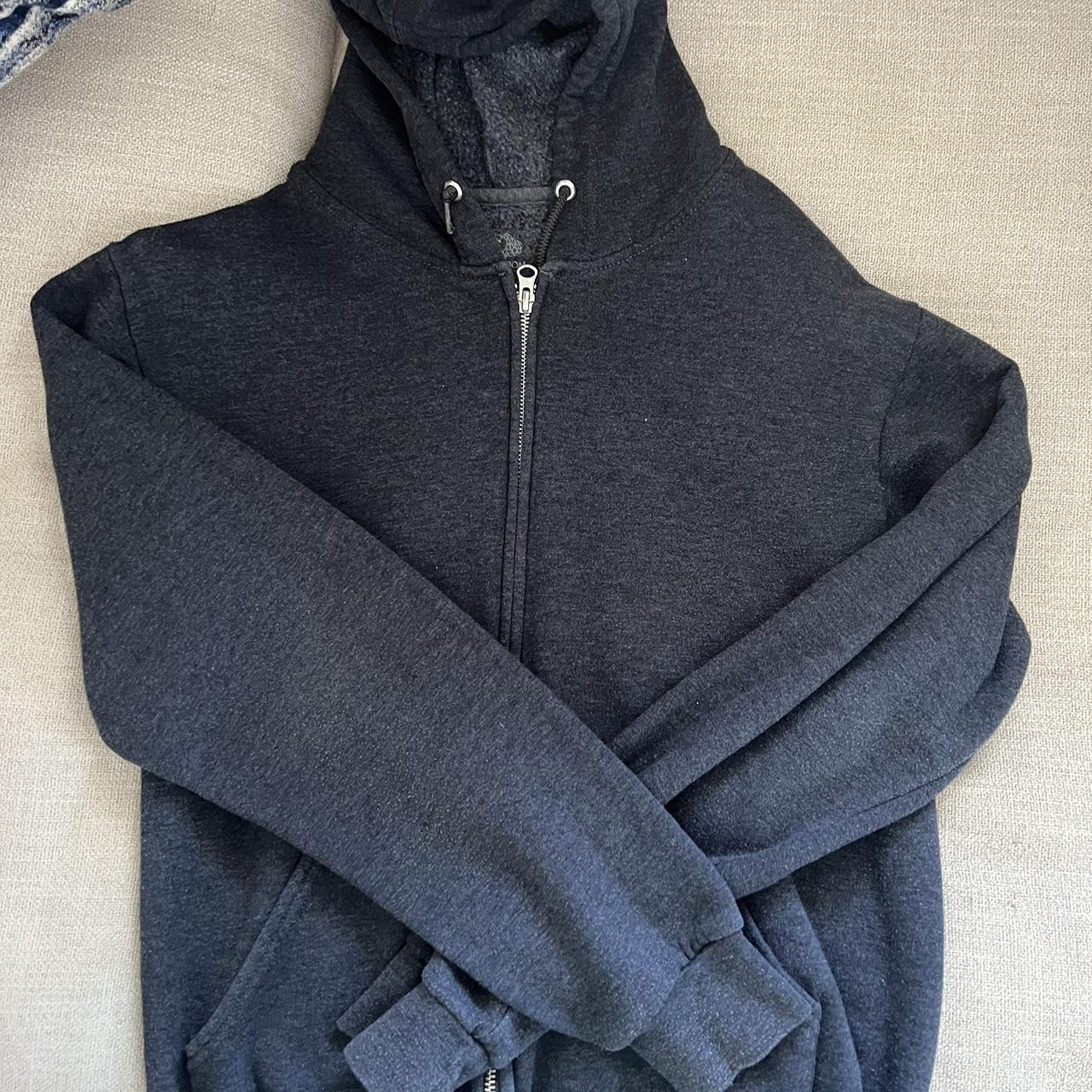 dark grey zip up, size small Depop