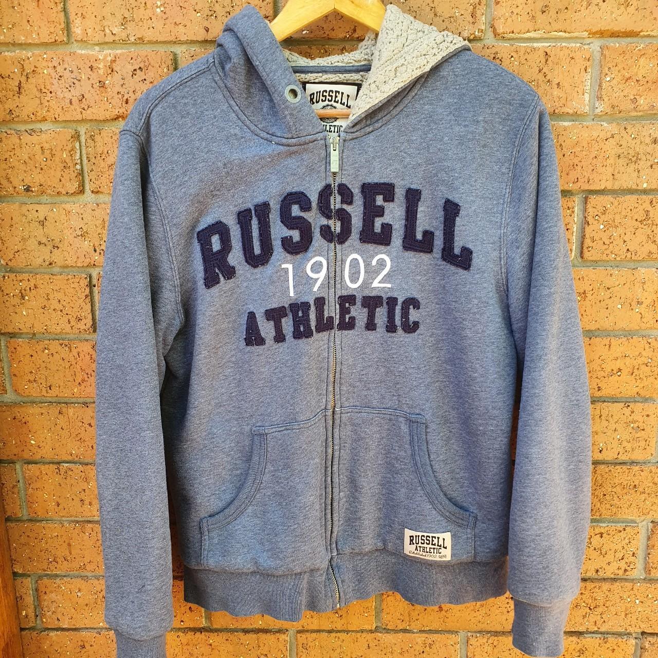 Vintage Y2K sick Russell Athletic zip up hoodie... Depop