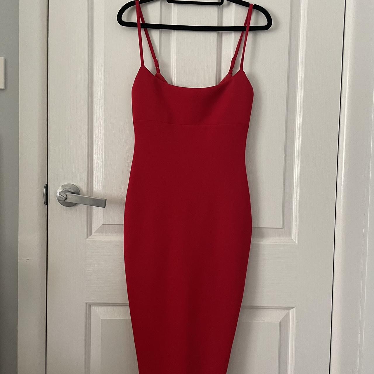 Nookie Red Bodycon midi dress ️ Worn once, in... - Depop