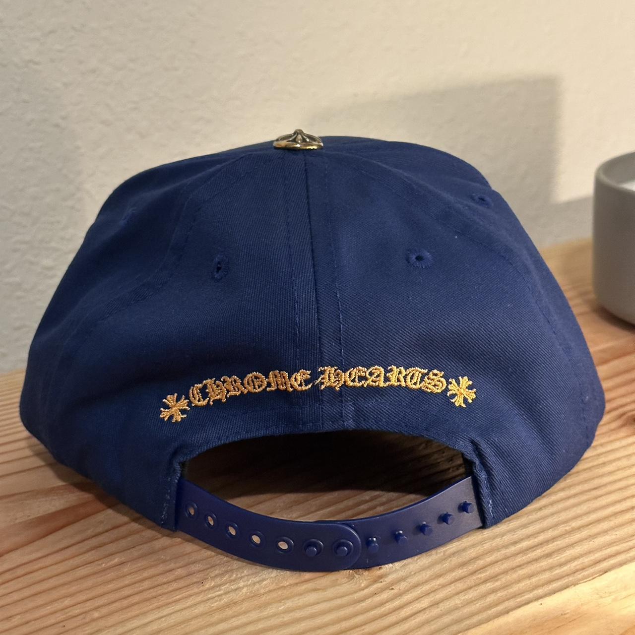 BLUE AND ORANGE CHROME HEARTS HAT BASEBALL | Depop