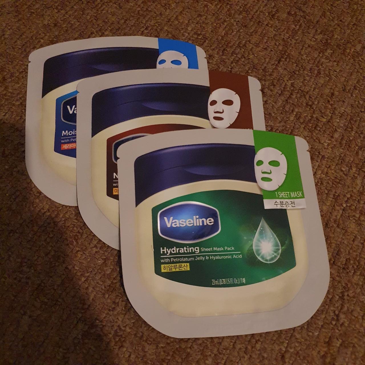 Pack of 3 Korean Vaseline Face Masks Nourishing +... Depop