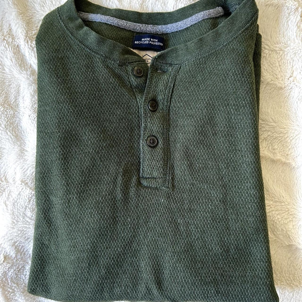 Olive green henley shirt 🌲 St. John’s Bay Super... - Depop