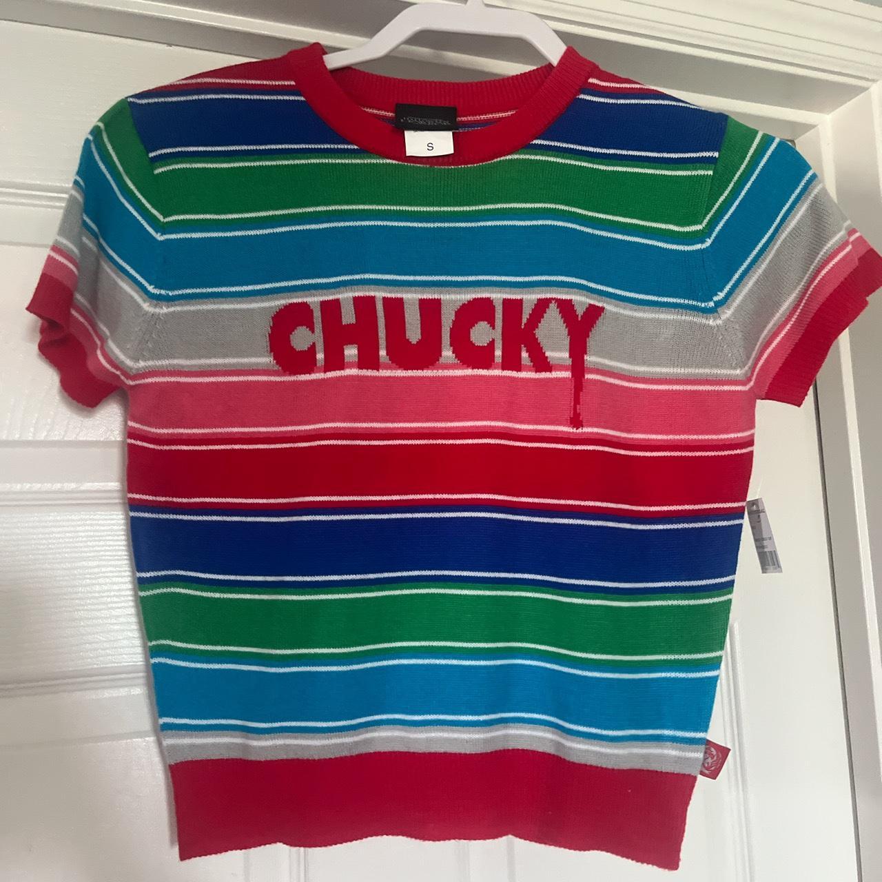 Cropped Chucky Sweater Halloween Horror Nights merch... - Depop