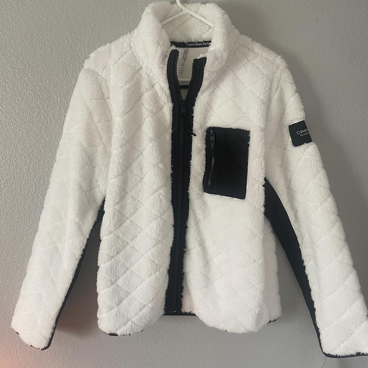 Calvin Klein Performance Fuzzy Zip up. Size Women’s... Depop