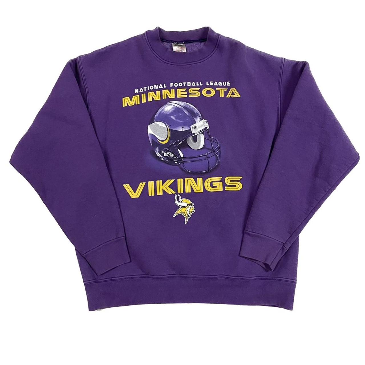 Vintage 90's Minnesota Vikings Crewneck Size: - Depop