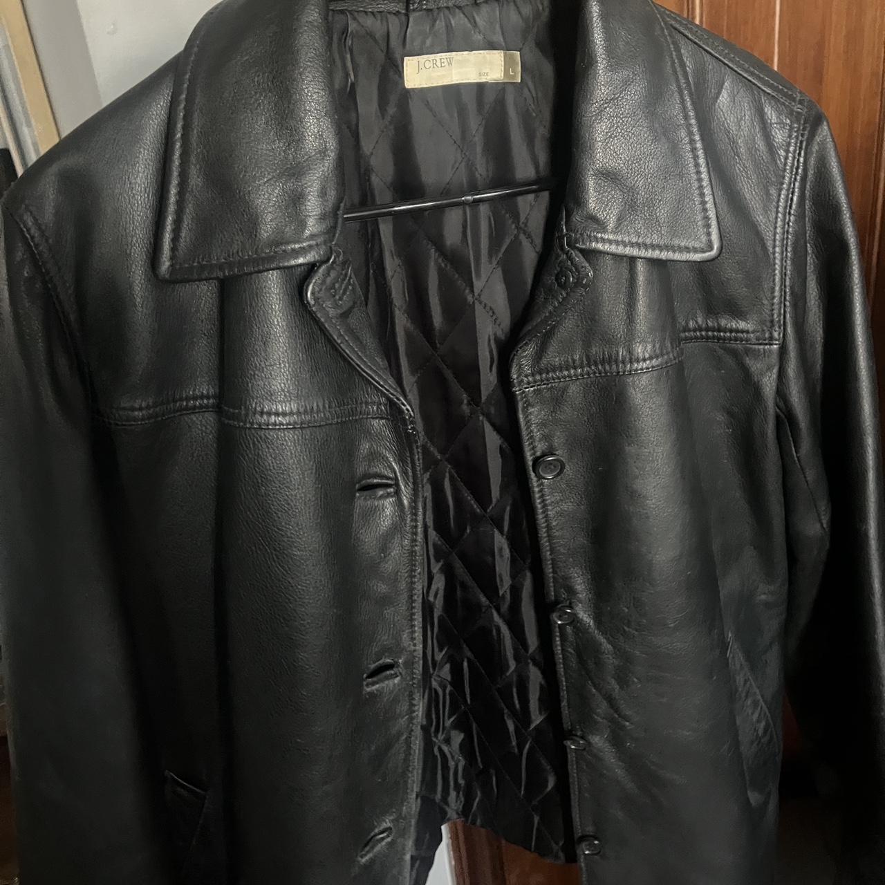 j crew leather jacket Depop