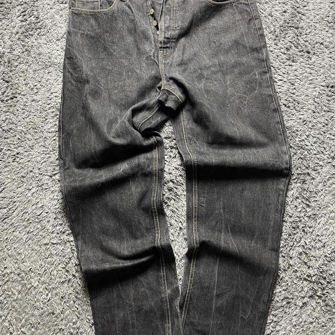Evisu Men's Grey Jeans | Depop