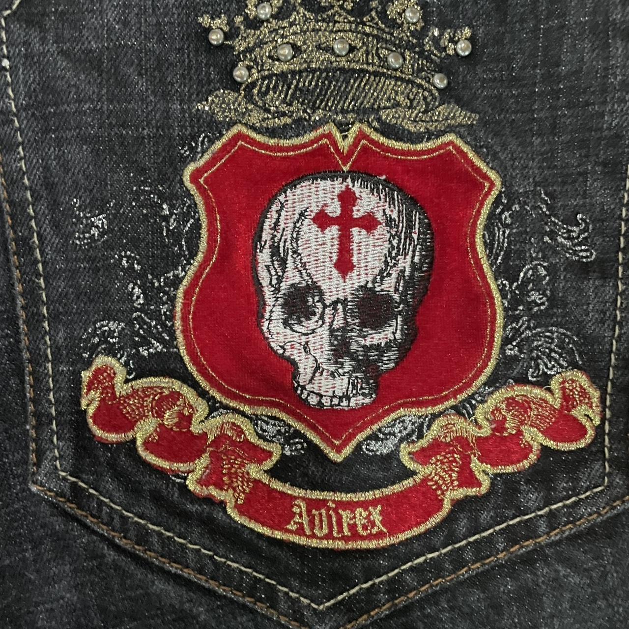 AVIREX - skull full design l/s cutsew Avirex Zip Up Hoodie