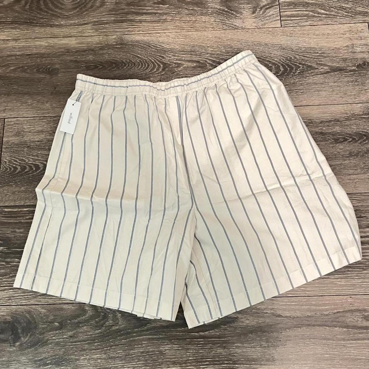 Aritzia Wilfred free striped shorts Brand new with... - Depop