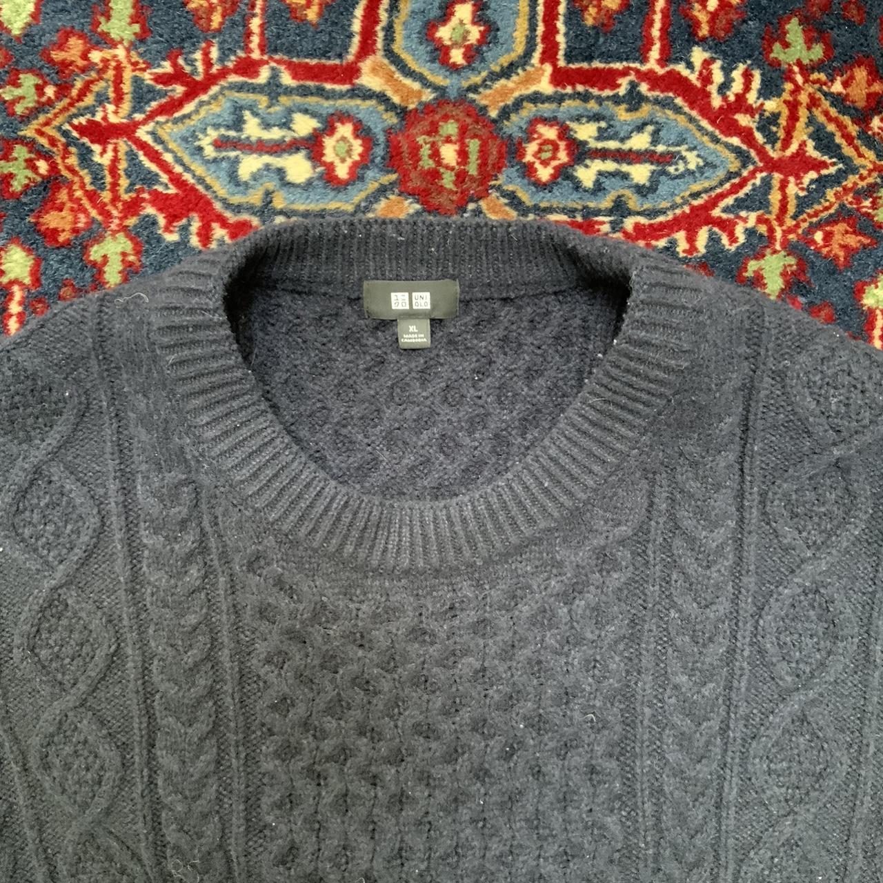 Uniqlo fisherman cable knit sweater In good Depop