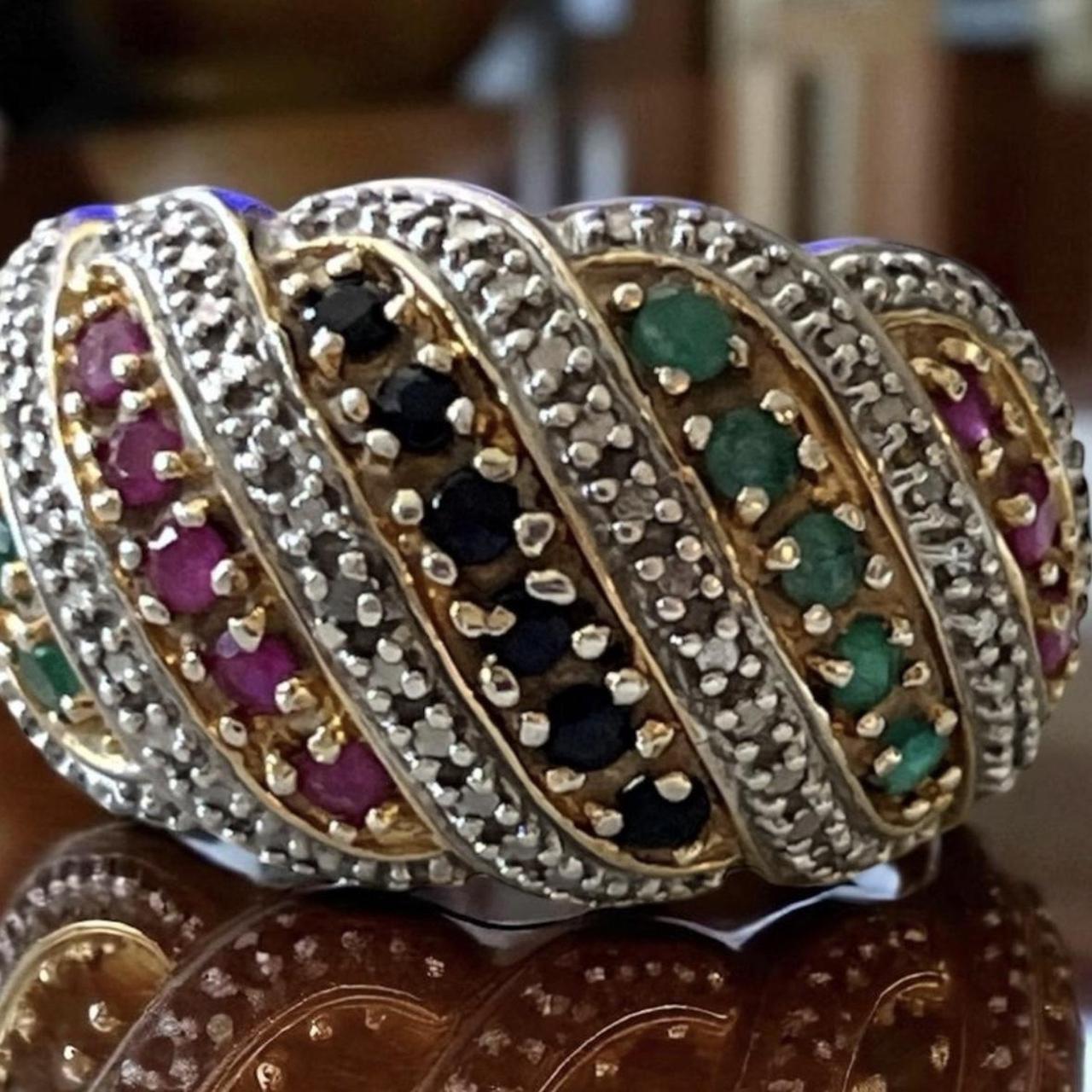 Women's Ring - Multi/Gold – Multicoloured gemston… - image 1