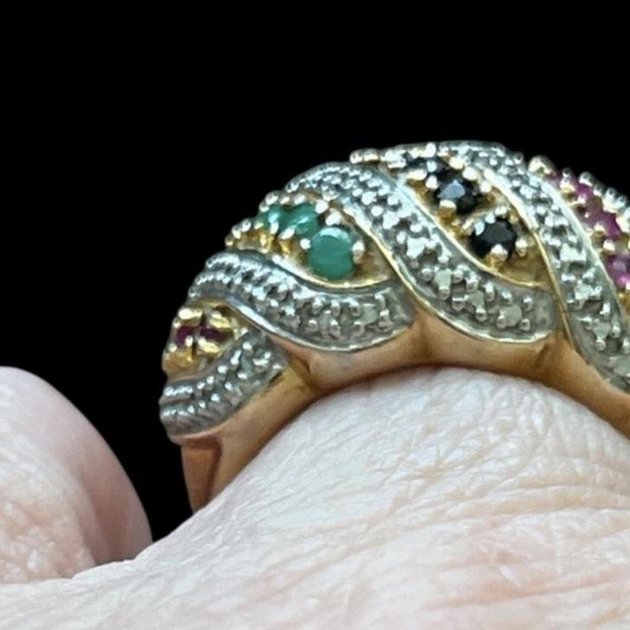 Women's Ring - Multi/Gold – Multicoloured gemston… - image 4