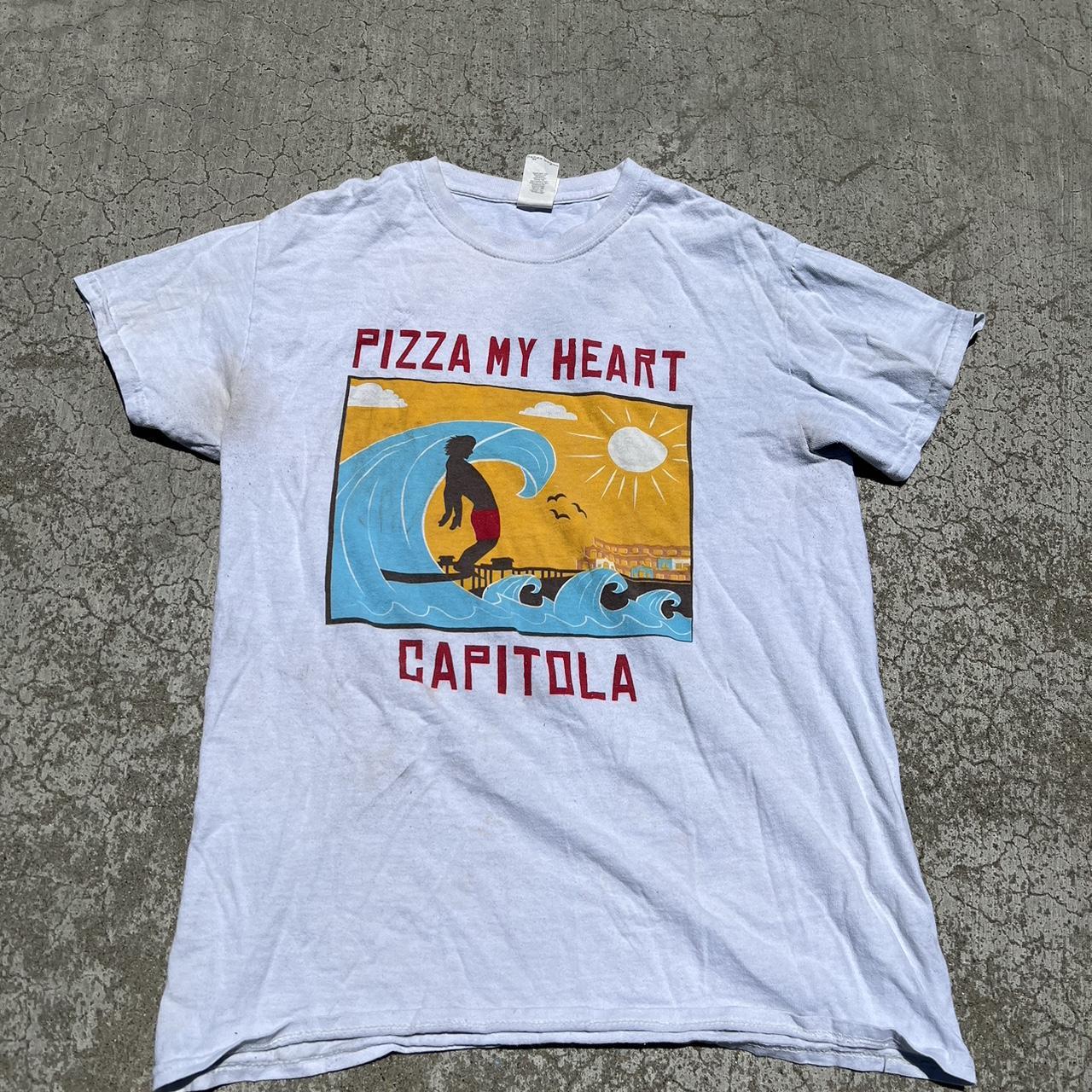 vintage pizza my heart capitola tee sick design okay... - Depop