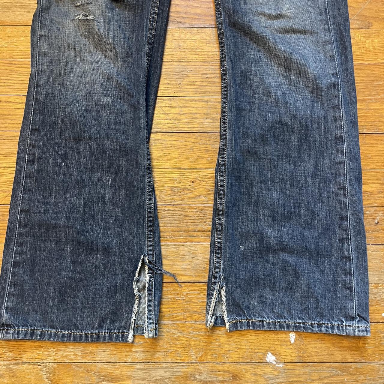 Flared distressed Levi’s - 34 waist size - ripped... - Depop