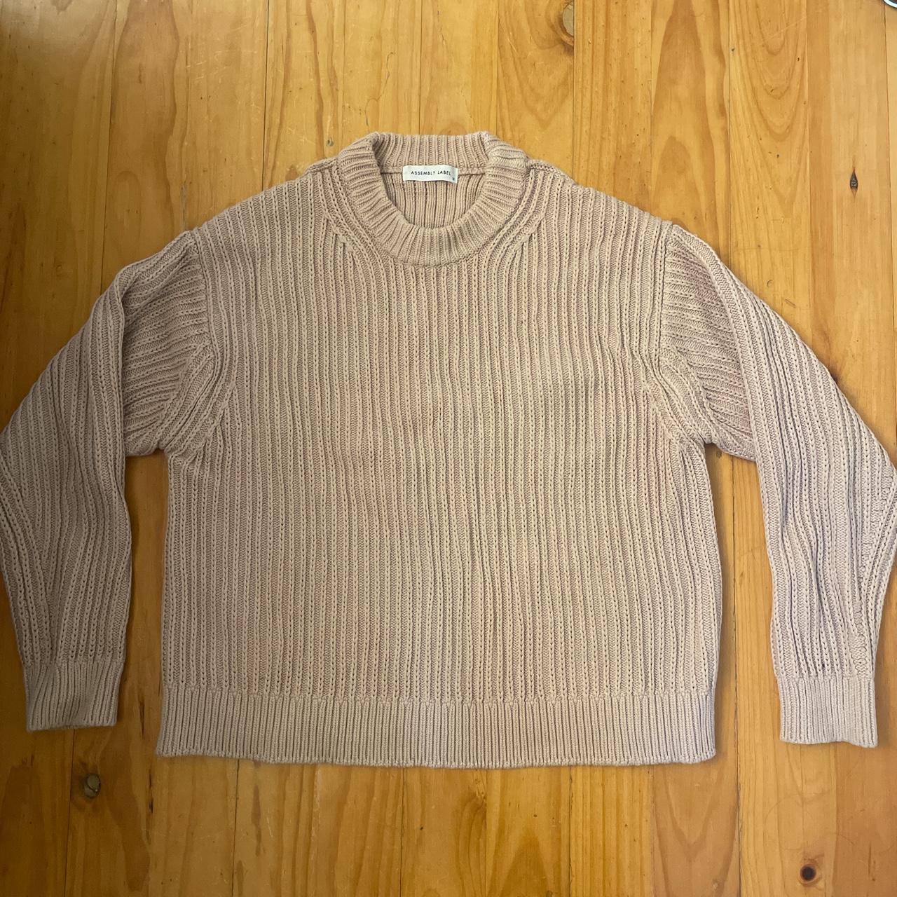 Assembly Label Been worn once Pink knitted jumper - Depop