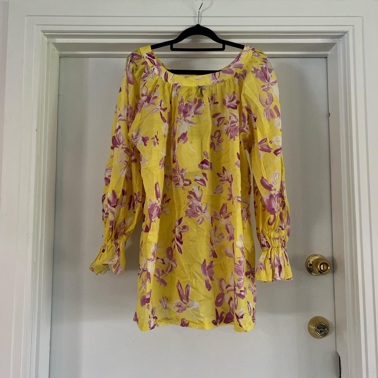 AJE WILDFLOWER LE CORSAIRE BLOUSE SUNSHINE FUCHSIA... - Depop