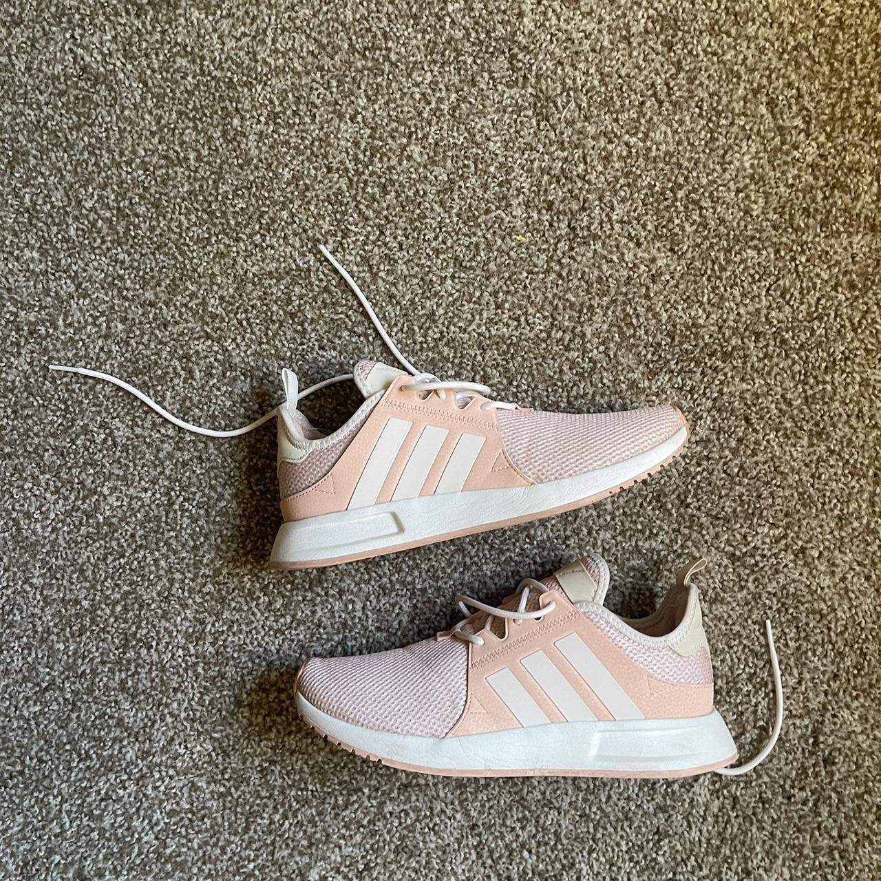 light pink adidas sneakers tennis shoes size US 7. Depop