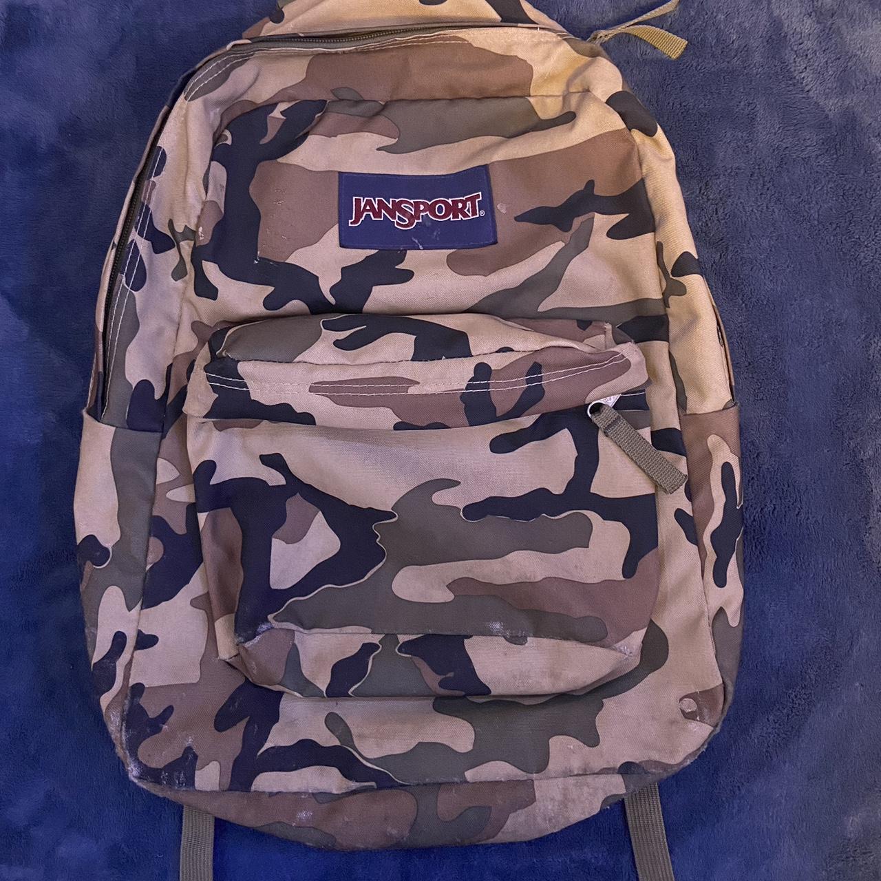 camo real tree jansport backpack lightly used dm... Depop