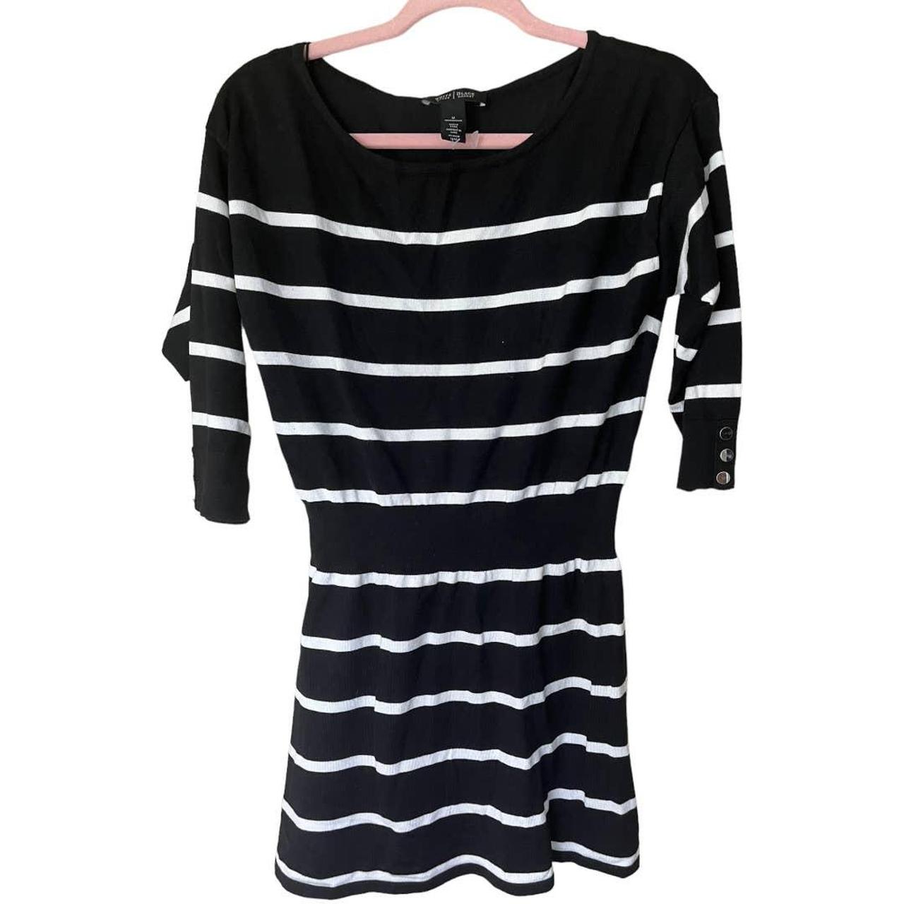 White house black market black outlet and white striped dress