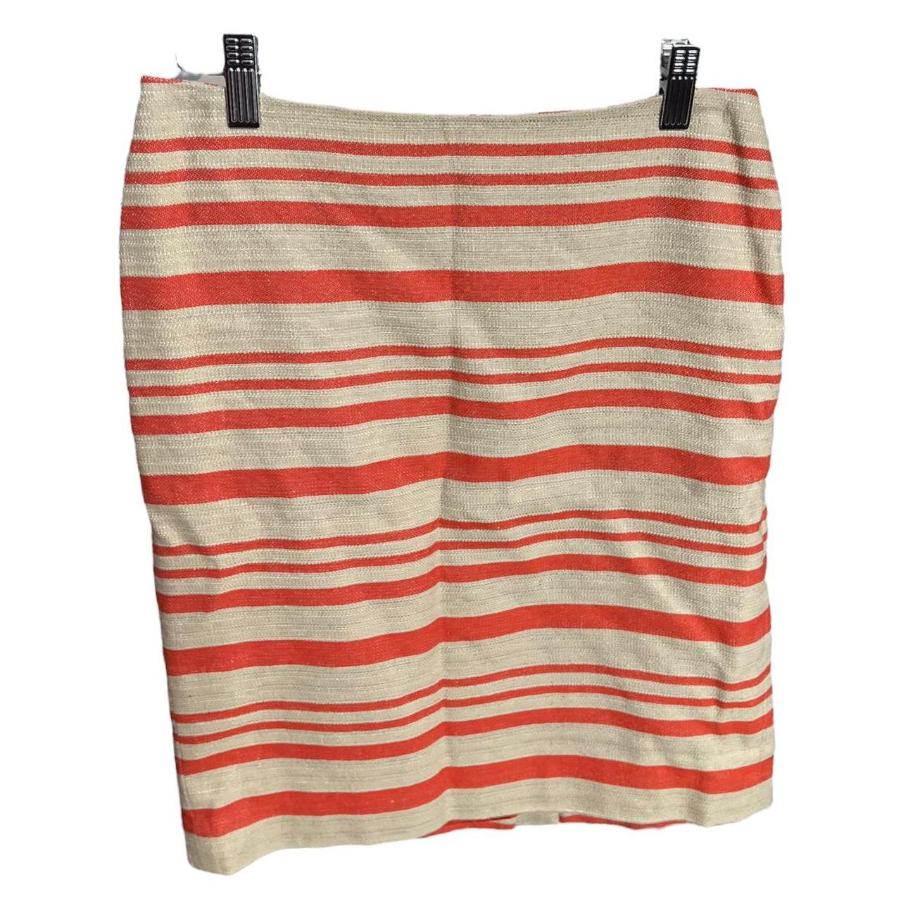 Talbots Petites orange beige striped skirt 2P fully - Depop