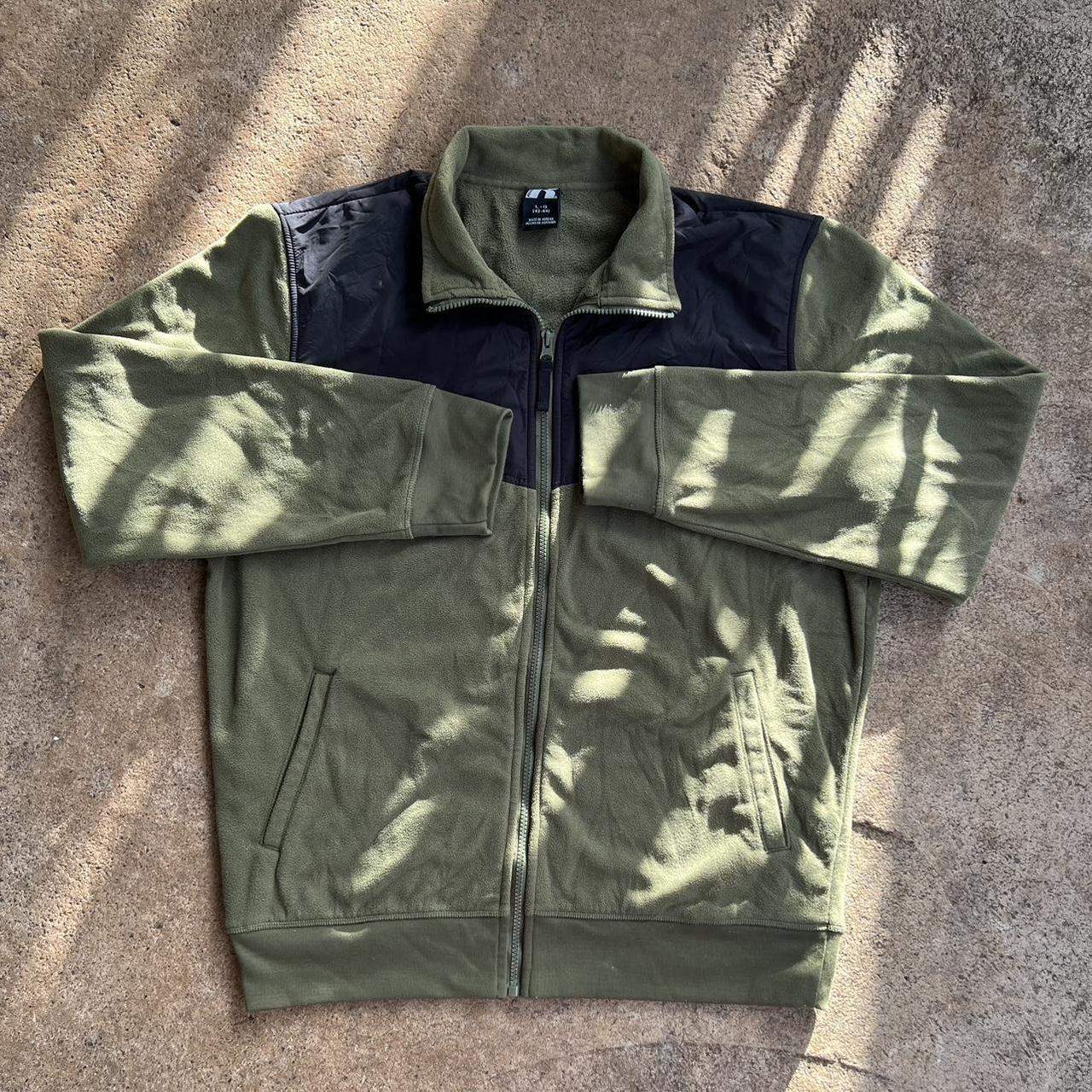 Modern Essential Green Russell Full Zip Fleece... - Depop