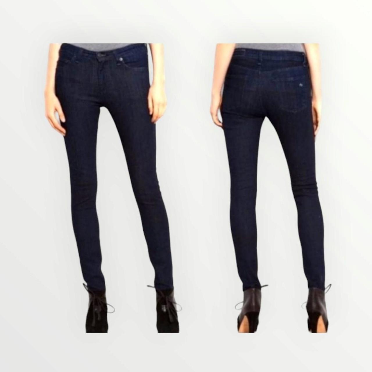 RAG & retailer BONE SKINNY Y2K DARK WASH DEMIN JEANS - 27