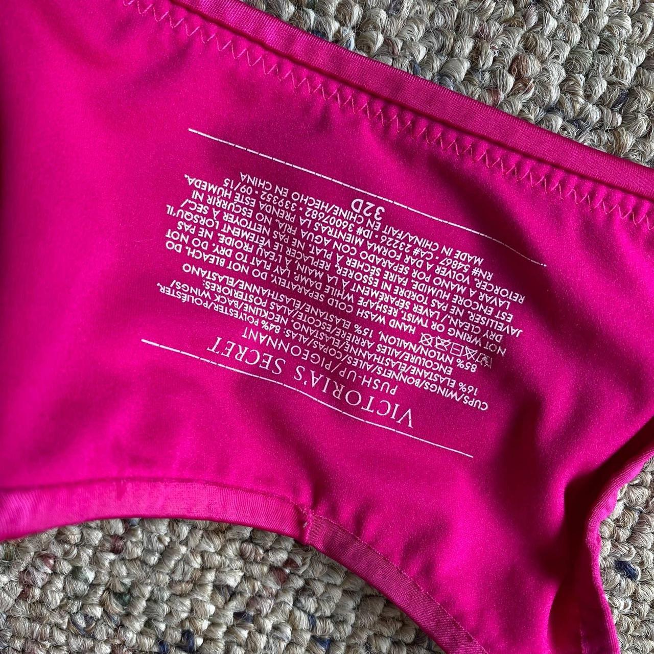 Victoria’s Secret Pushup Hot Pink Bra Size 32D. Good... - Depop