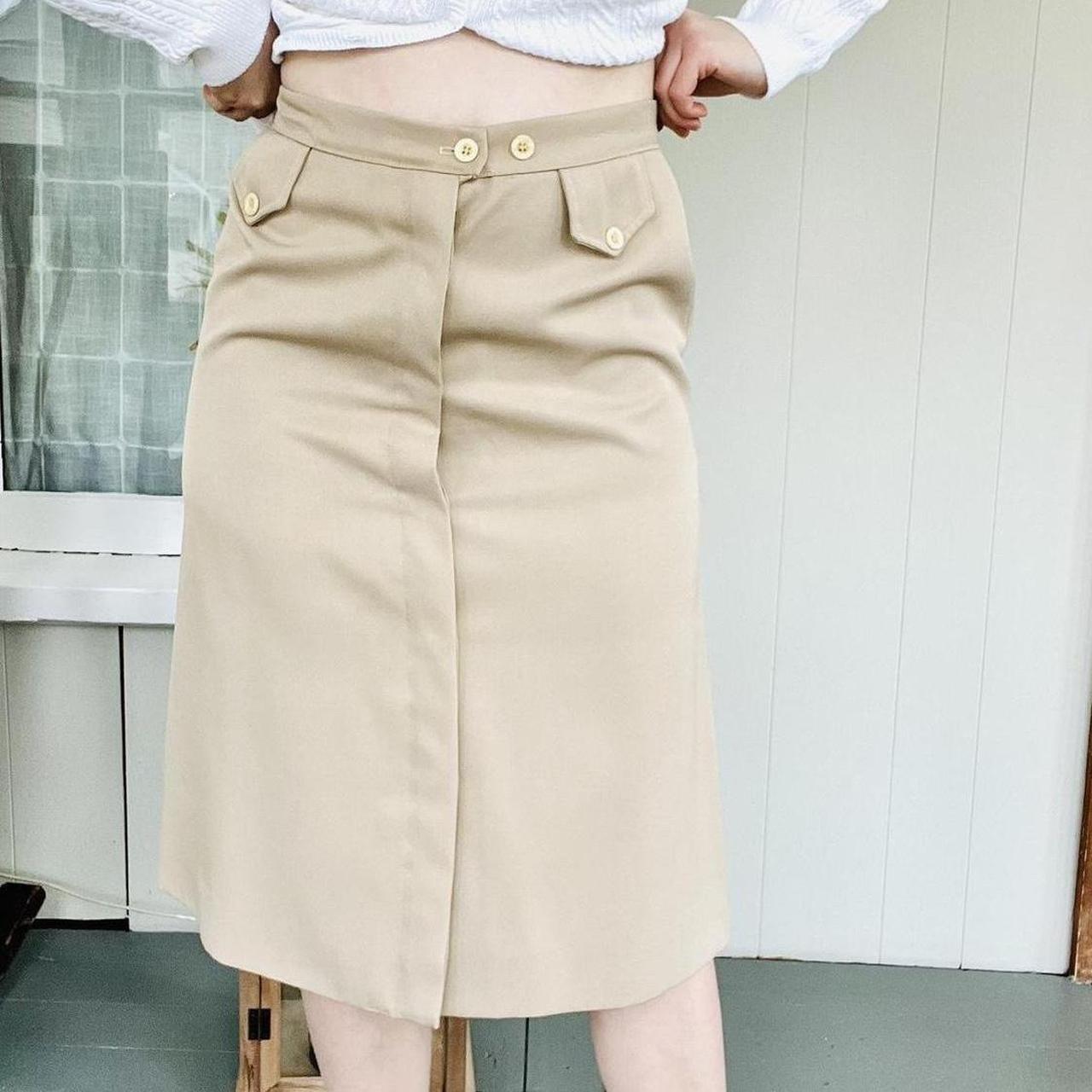 Long khaki skirts 70s hotsell