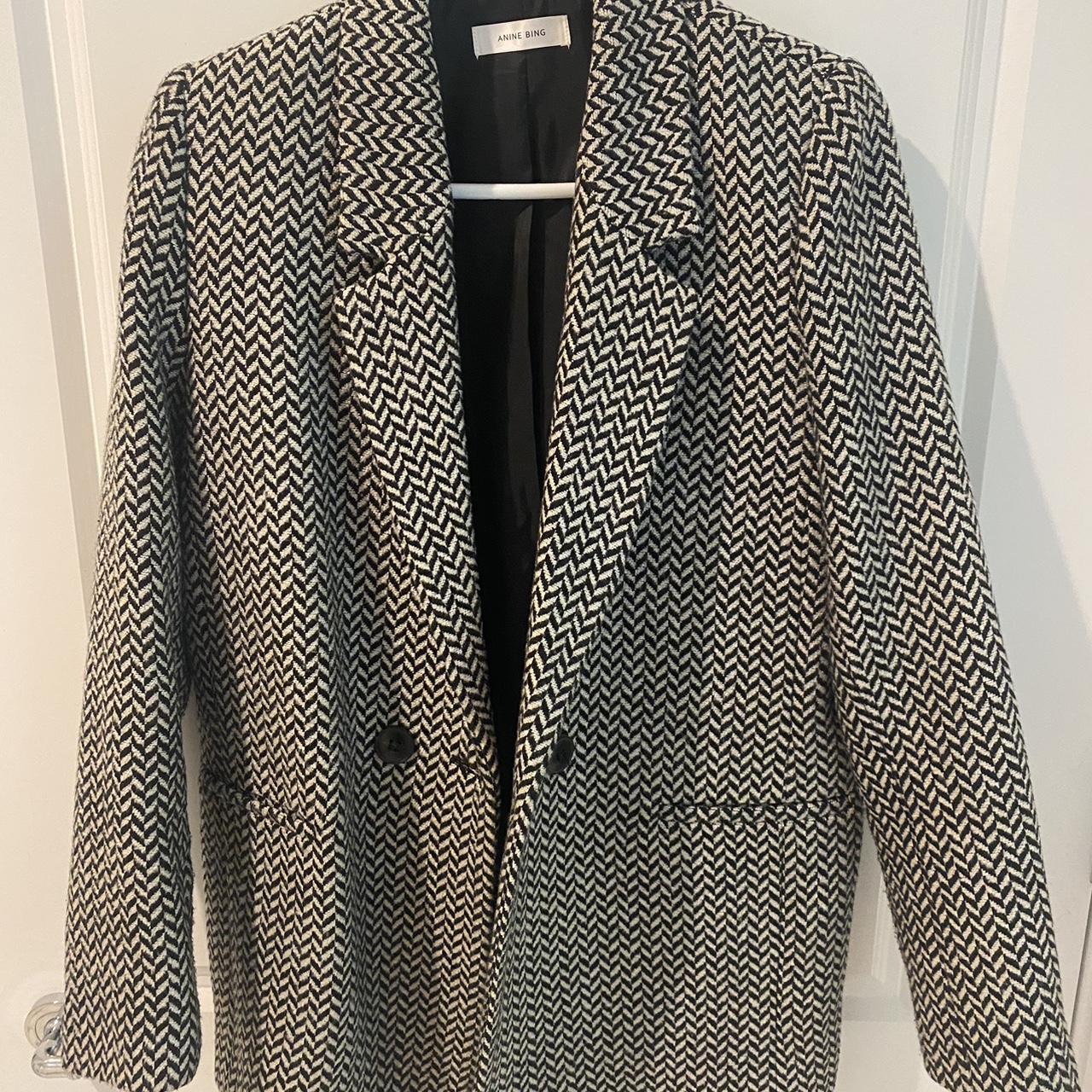 anine bing fishbone blazer xs