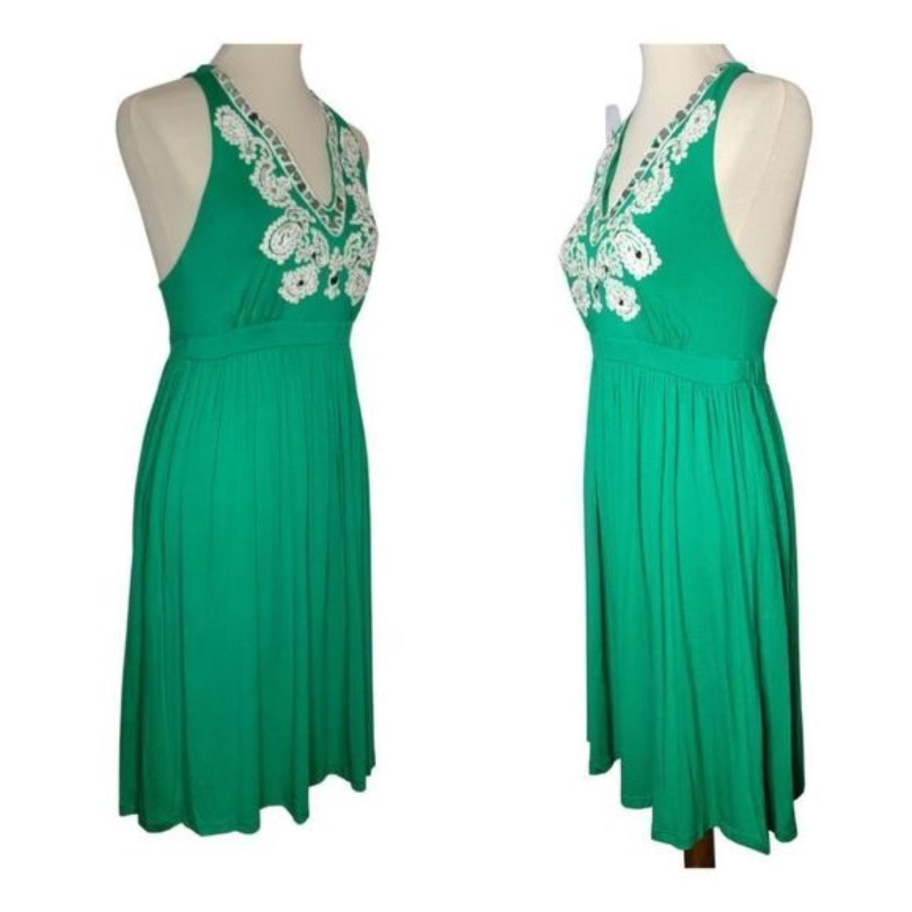 INC International Concepts Women's Green and White Dress (4)