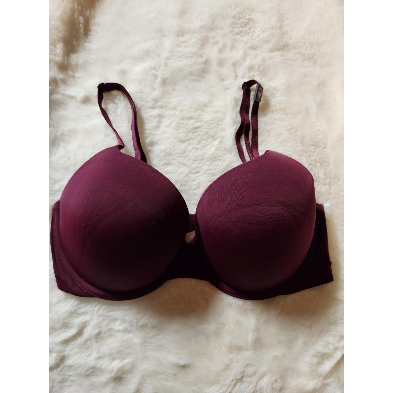 Victorias Secret New Burgundy Push Up Bra... - Depop