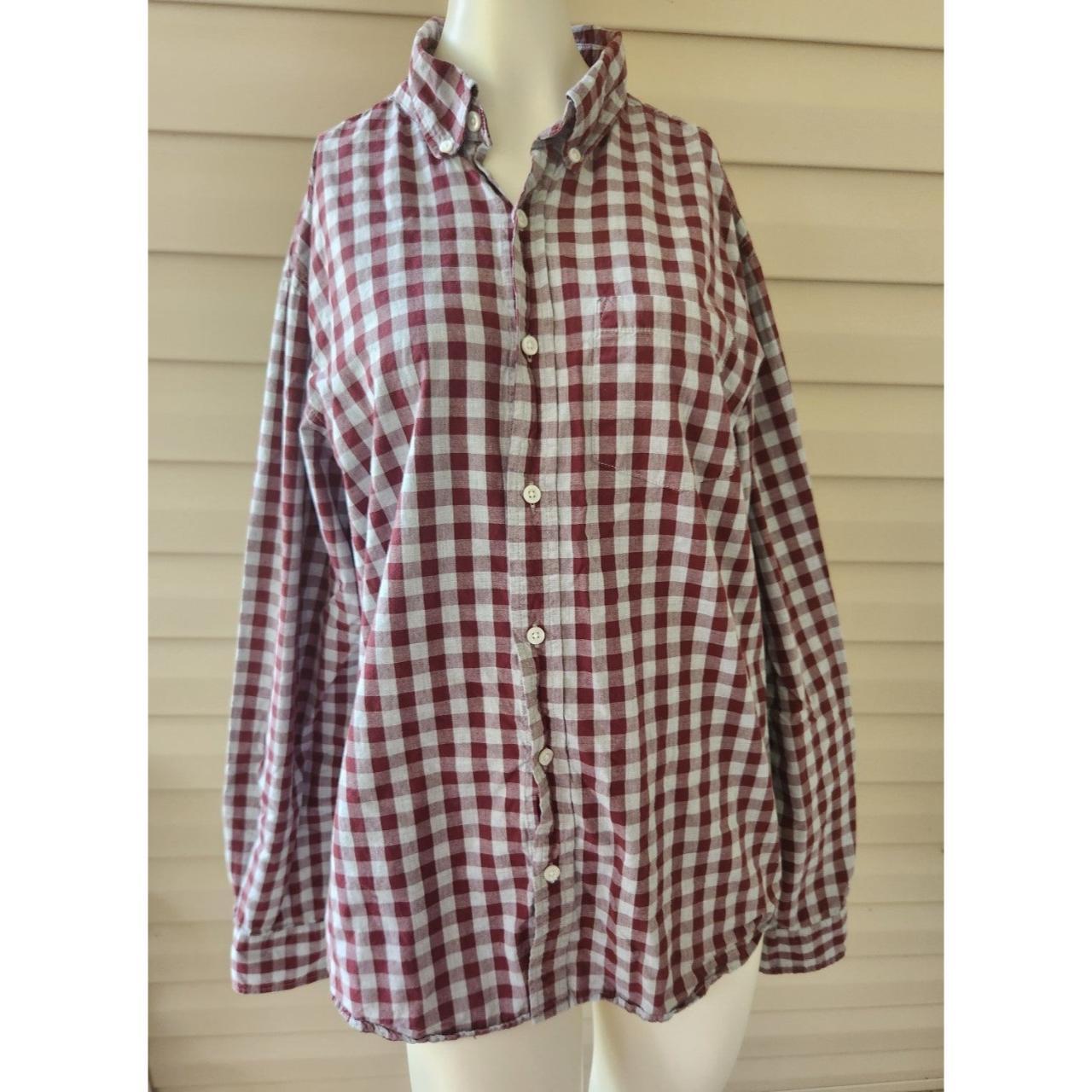 Old Navy Mens Plaid Button Down Shirt Large Size... - Depop