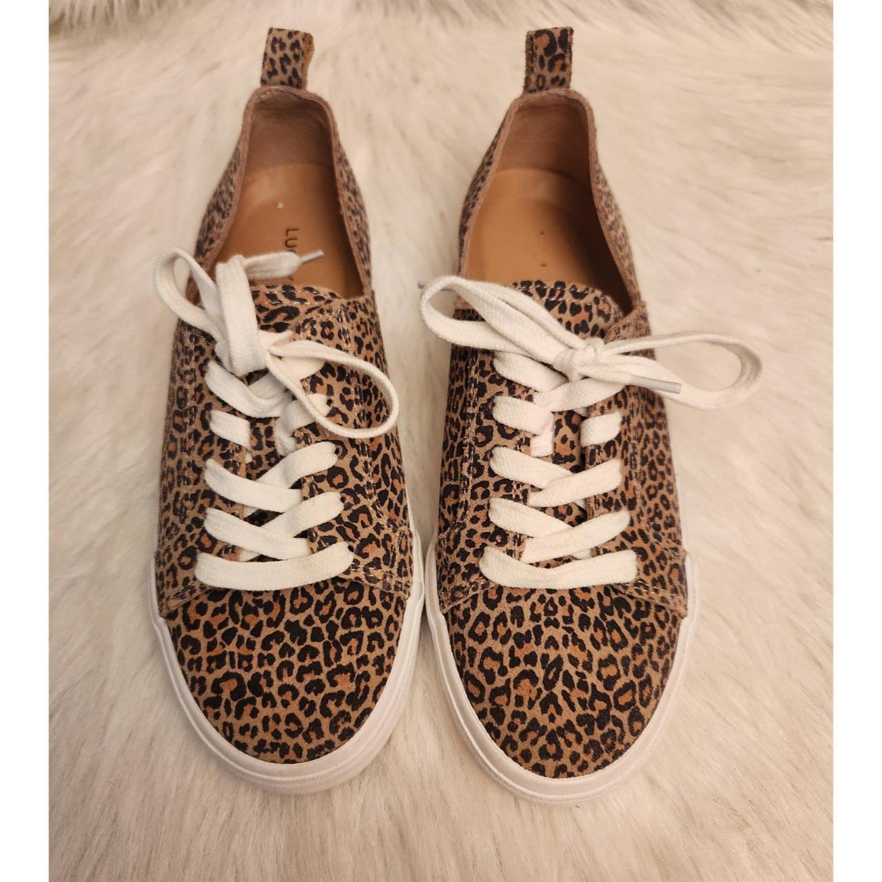 Lucky Brand Dansbey Leopard Sneakers Size... - Depop