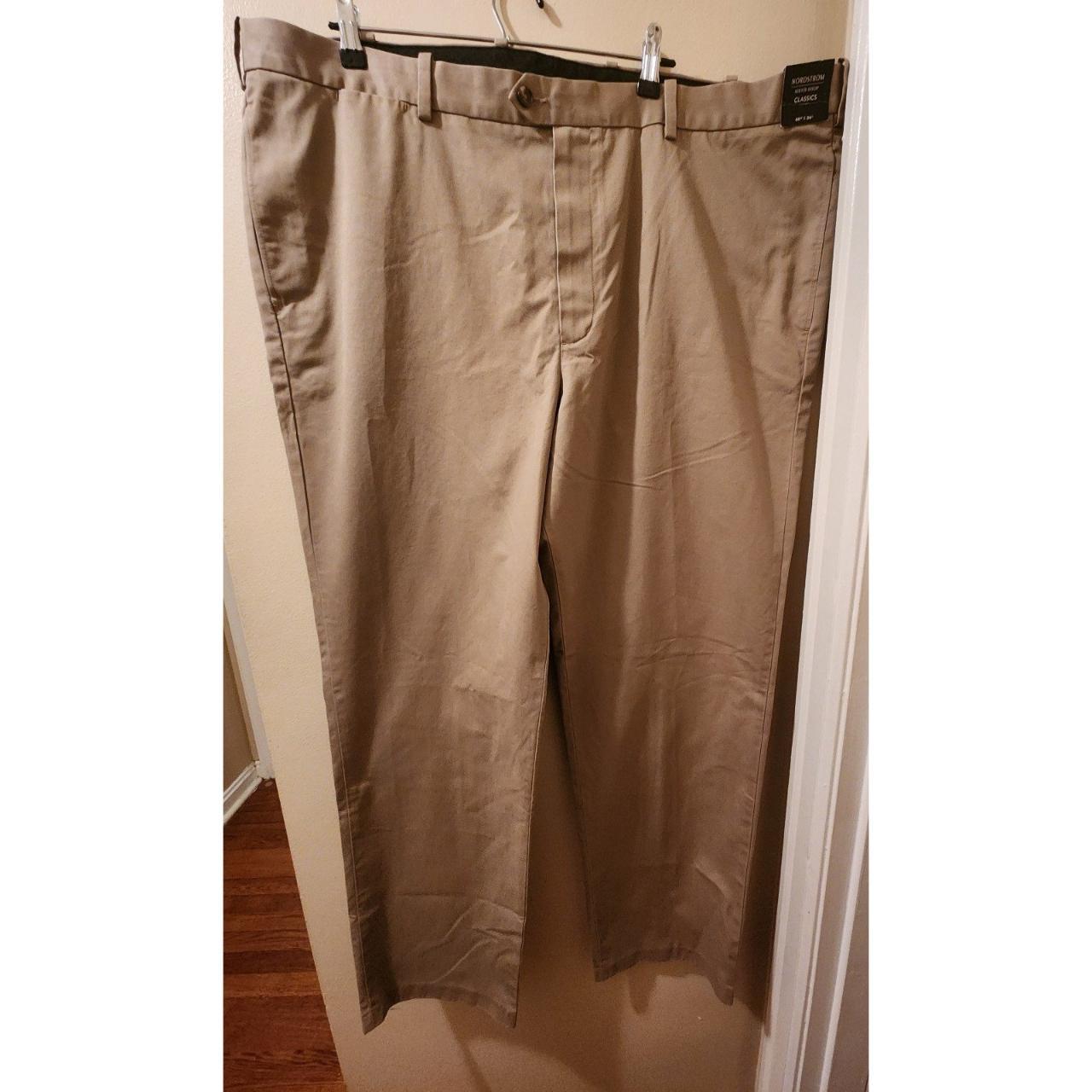 Nordstrom Mens Wrinkle Free Khaki Pants 46X34... Depop