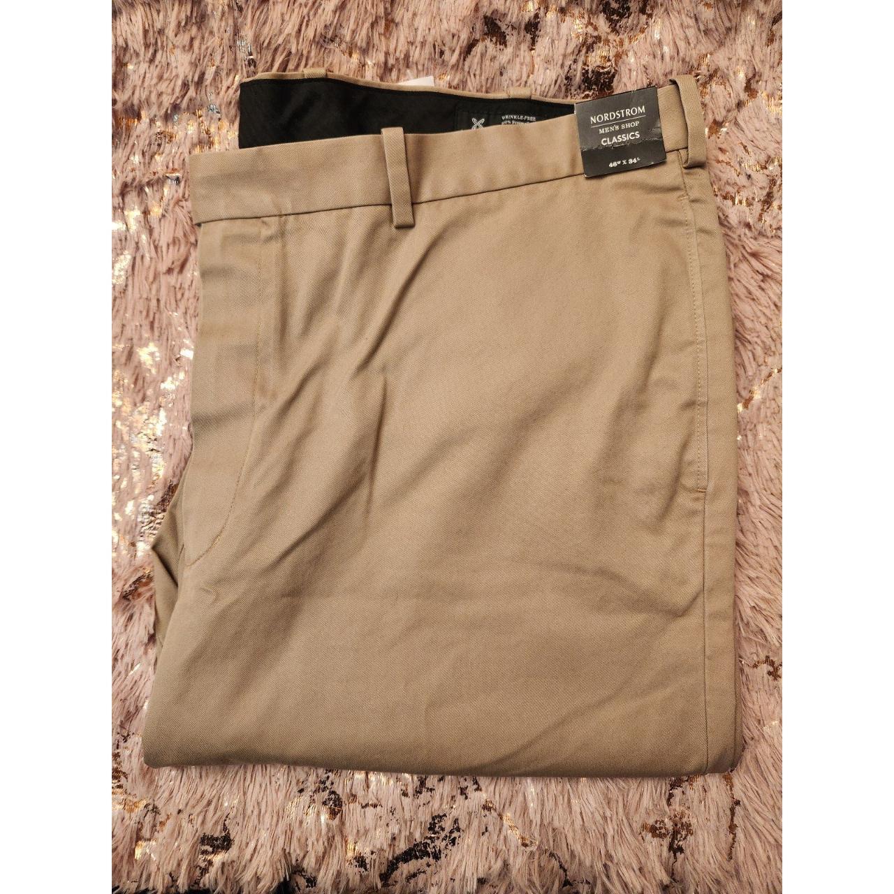 Nordstrom Mens Wrinkle Free Khaki Pants 46X34... Depop