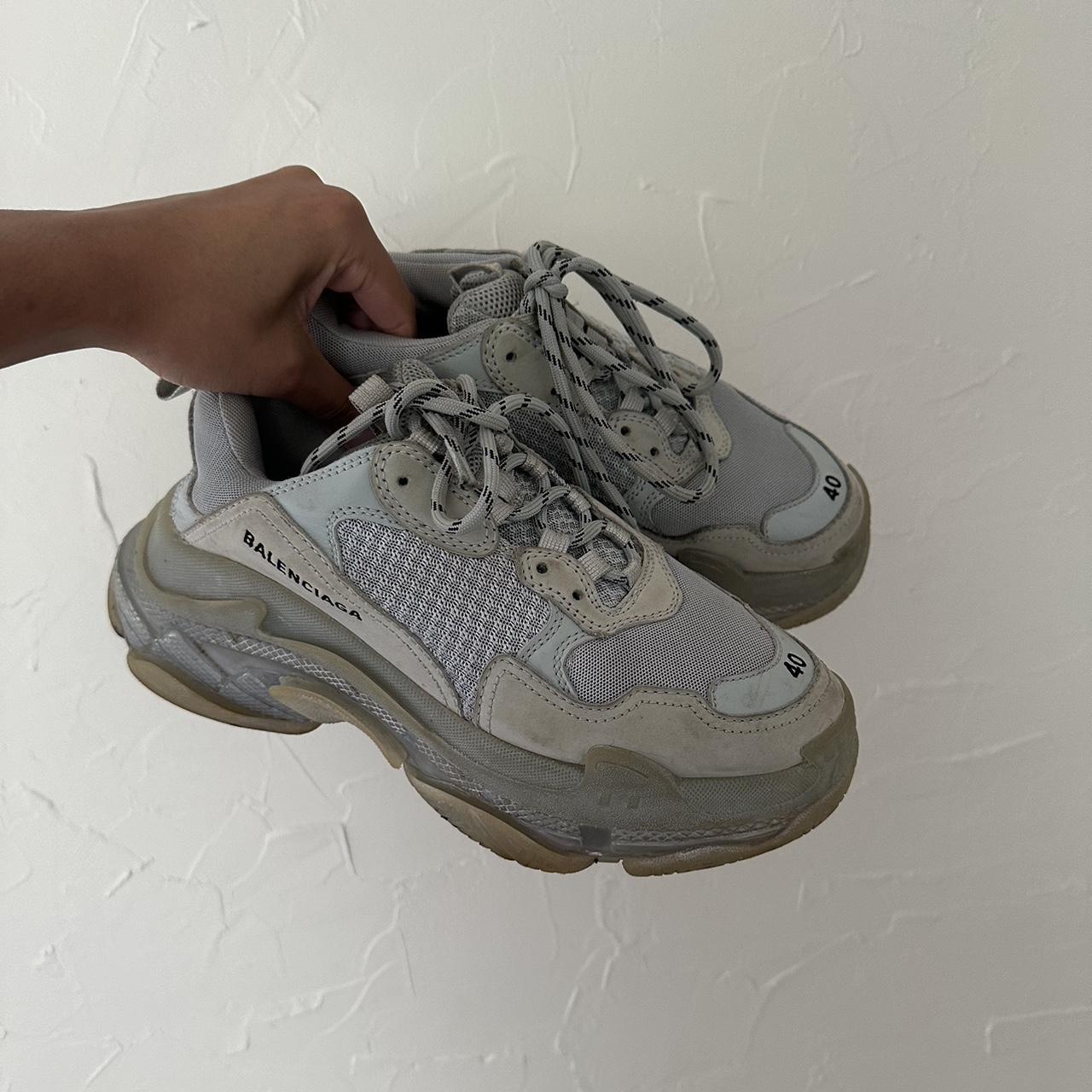 Balenciaga Triple S Grey NEEDS cleaning, but Depop - Main Image