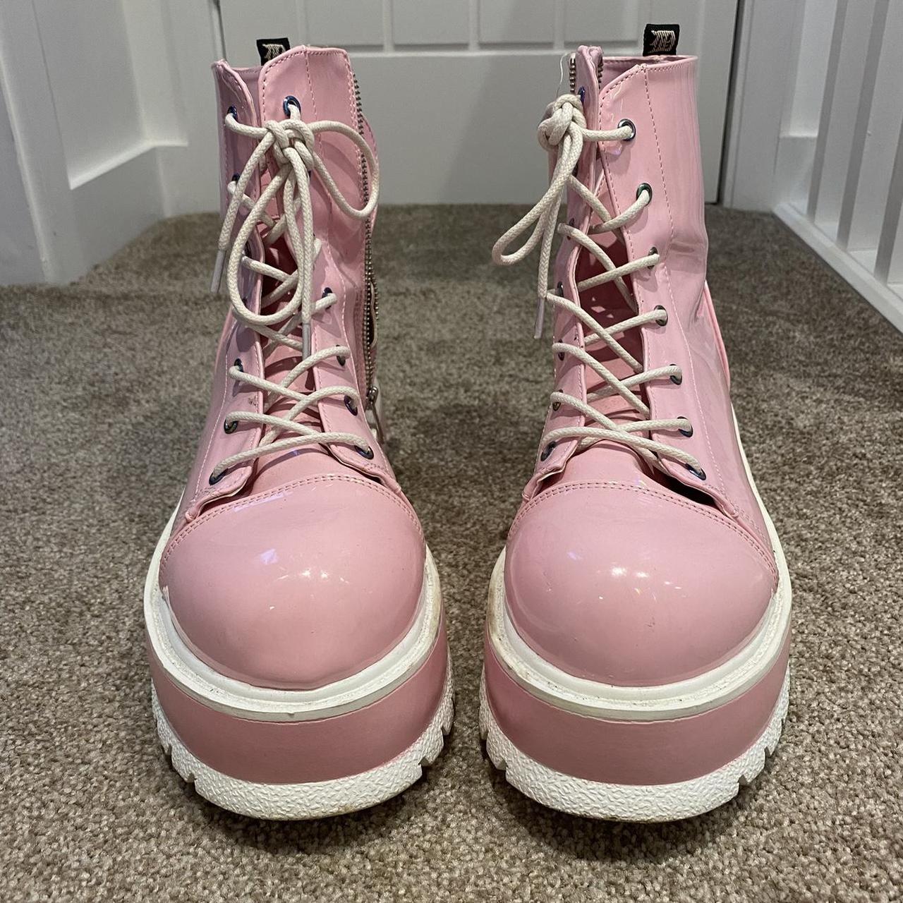 demonia pink boots