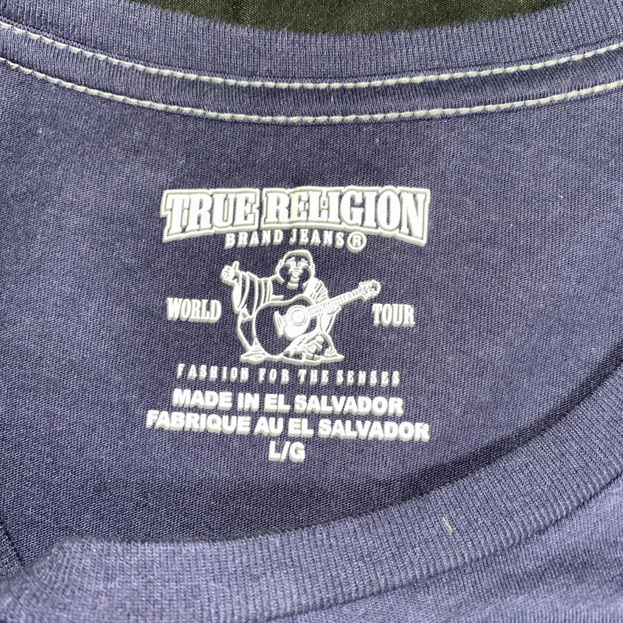 True Religion Men's Navy Shirt | Depop