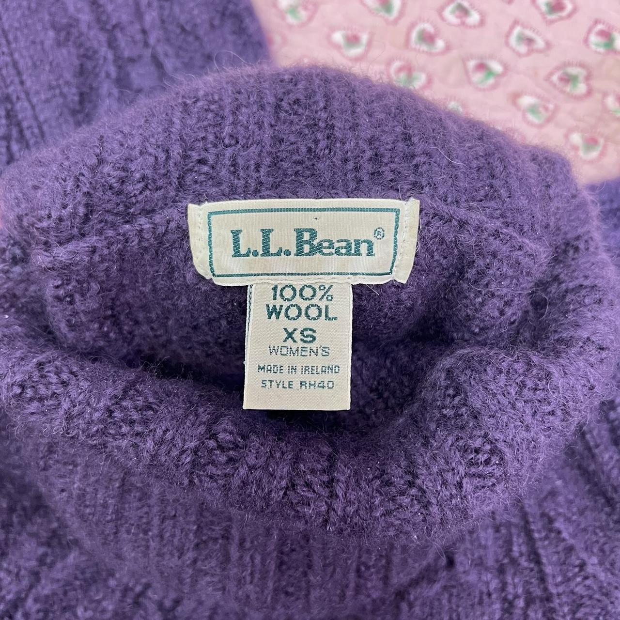 80’s L.L.Bean turtleneck sweater 100% wool in... - Depop