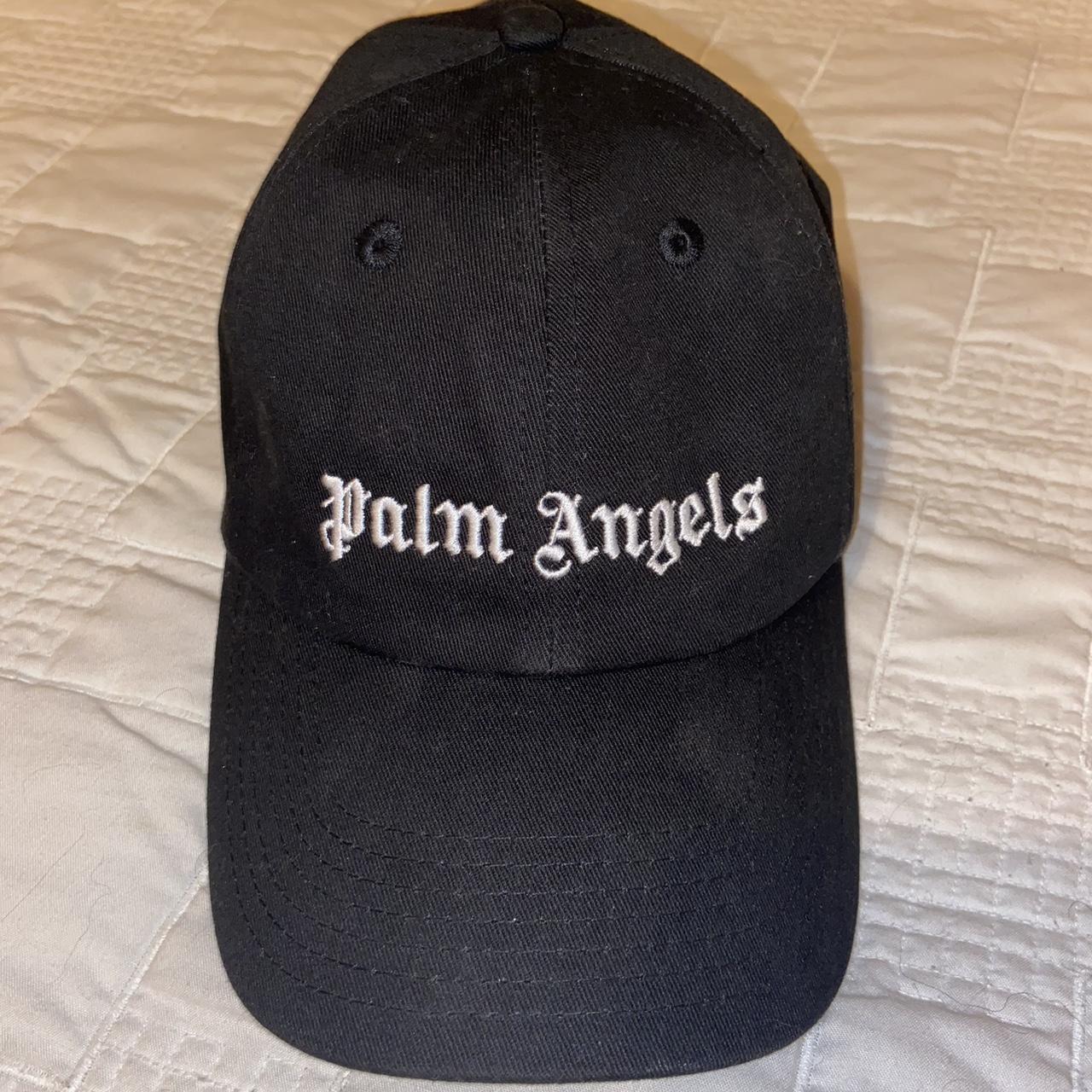 Palm Angels Men's Black and White Hat | Depop