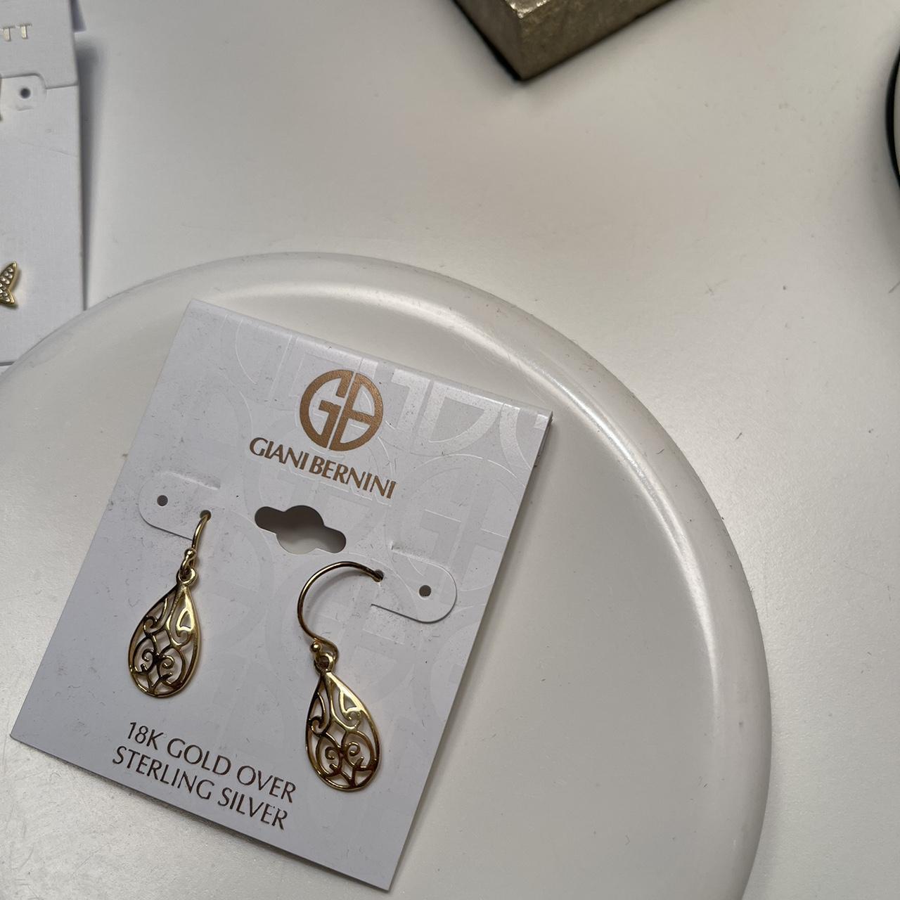 Giani Bernini Earrings Color: Silver toned metal - Depop