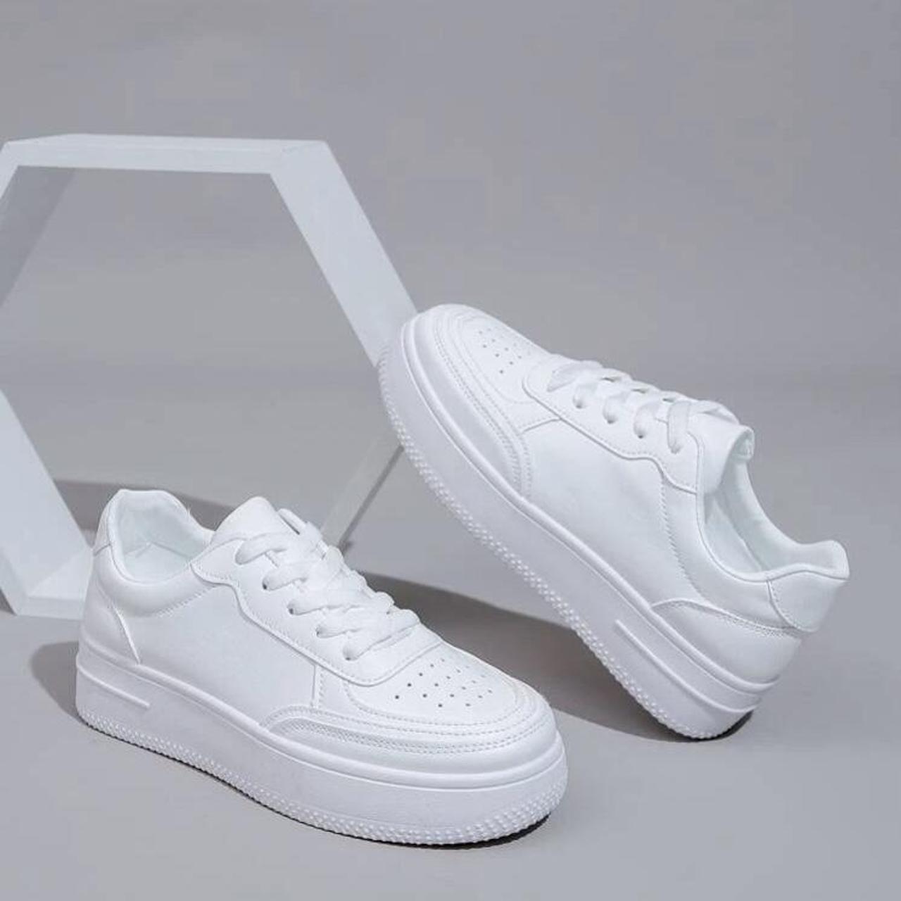 white platform trainers ladies