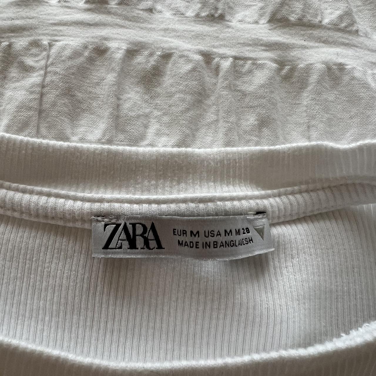 Zara Women's White Bodysuit | Depop