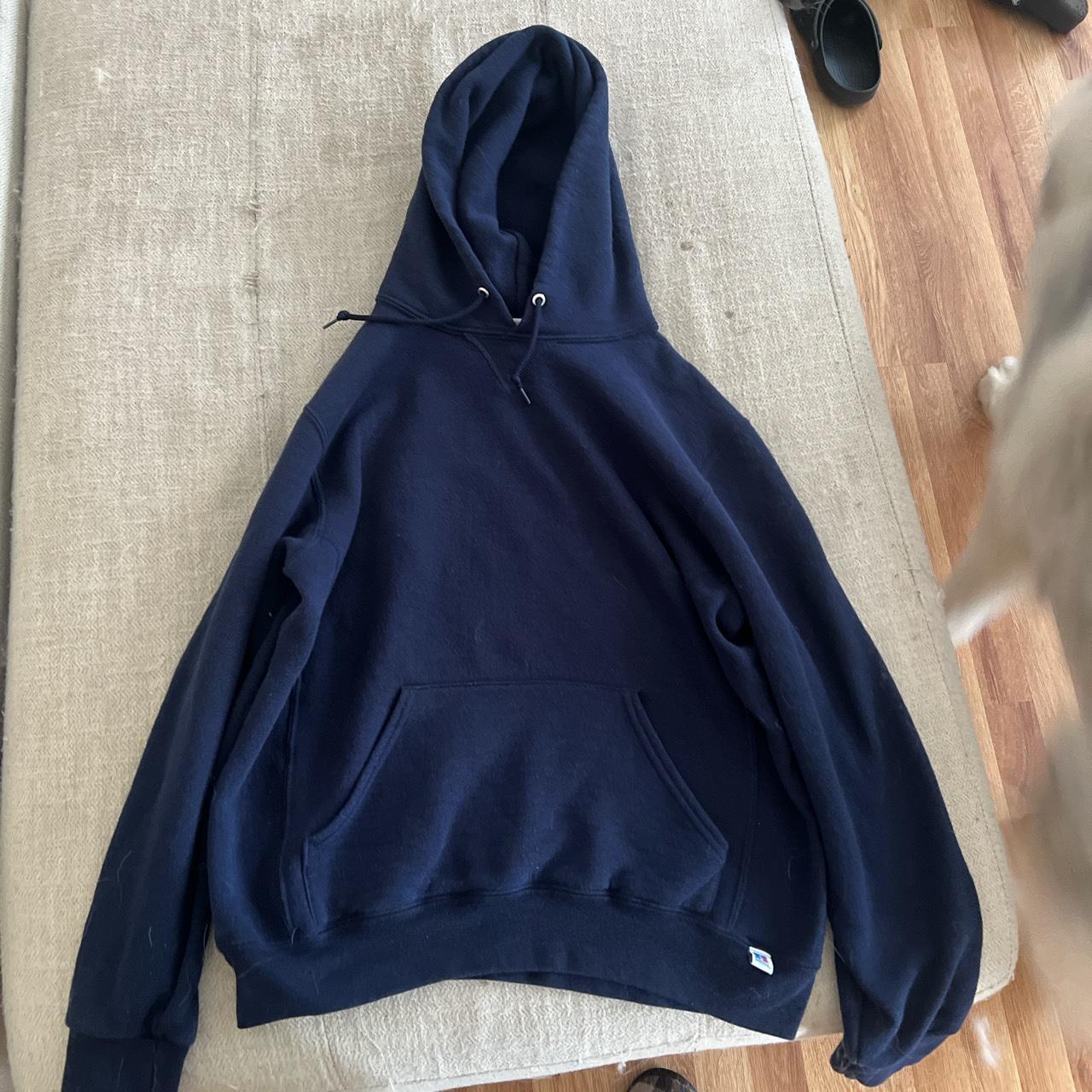 Navy Russell Athletics Hoodie In really good... Depop